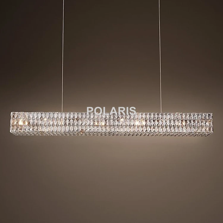 Modern Vintage Luxury K9 Crystal Chandelier Lighting Linear Cristal Candle Chandeliers Pendant Hanging Light(China