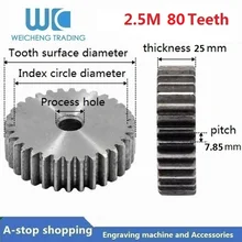 Зубчатая шестерня 2 5 м 80 зубчатая шестерни 2.5Mod 80T рейка 45teel Ccnc