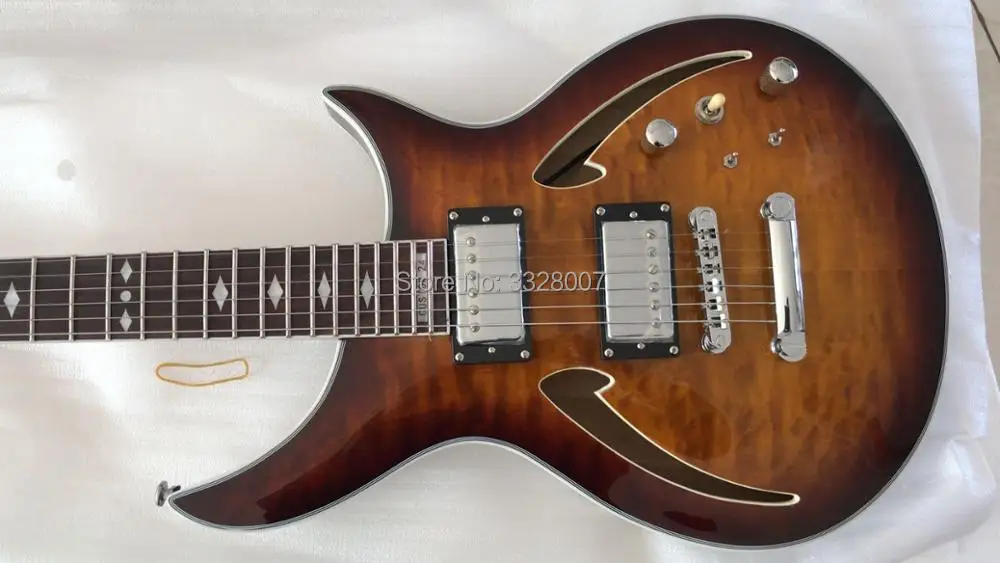 custom guitar ;24 frets;quilted maple top;free shipping-in