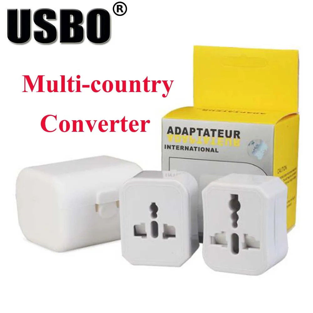 White 6A 250V Multi purpose global Universal Plug Adapter travel study