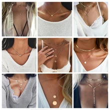 Новая мода разнообразие Золотой цветной многослойный монета кисточки Лариат бар ожерелья Бусы чокер Подвески с перьями колье для женщин