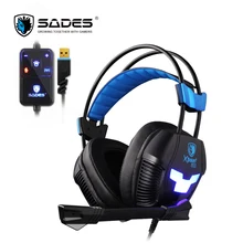 SADES XPOWER плюс игровая гарнитура USB Gamer наушники 2 уровня вибрации стерео звук наушники