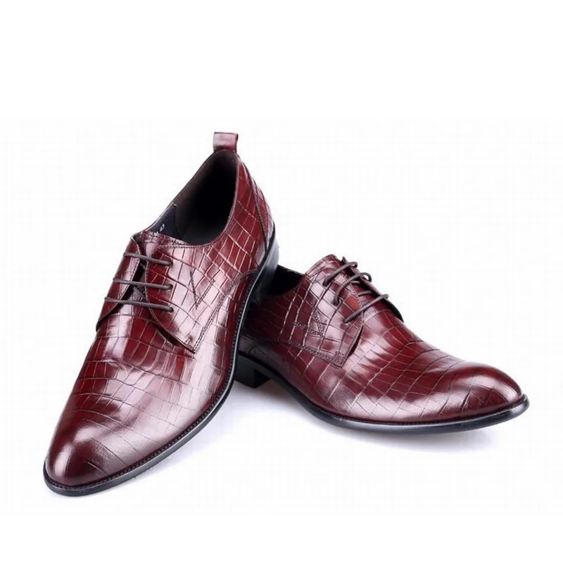 

2017 fashion genuine leather men shoes zapatos hombre zapatillas mens casual party business dress wedding shoes embossing plaid