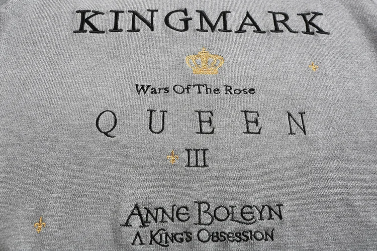 Новинка мужские роскошные вышитые короны KingMark queen вязаные Повседневные свитера пуловеры Азиатский размер штепсельной вилки высокое качество Drake# ST39