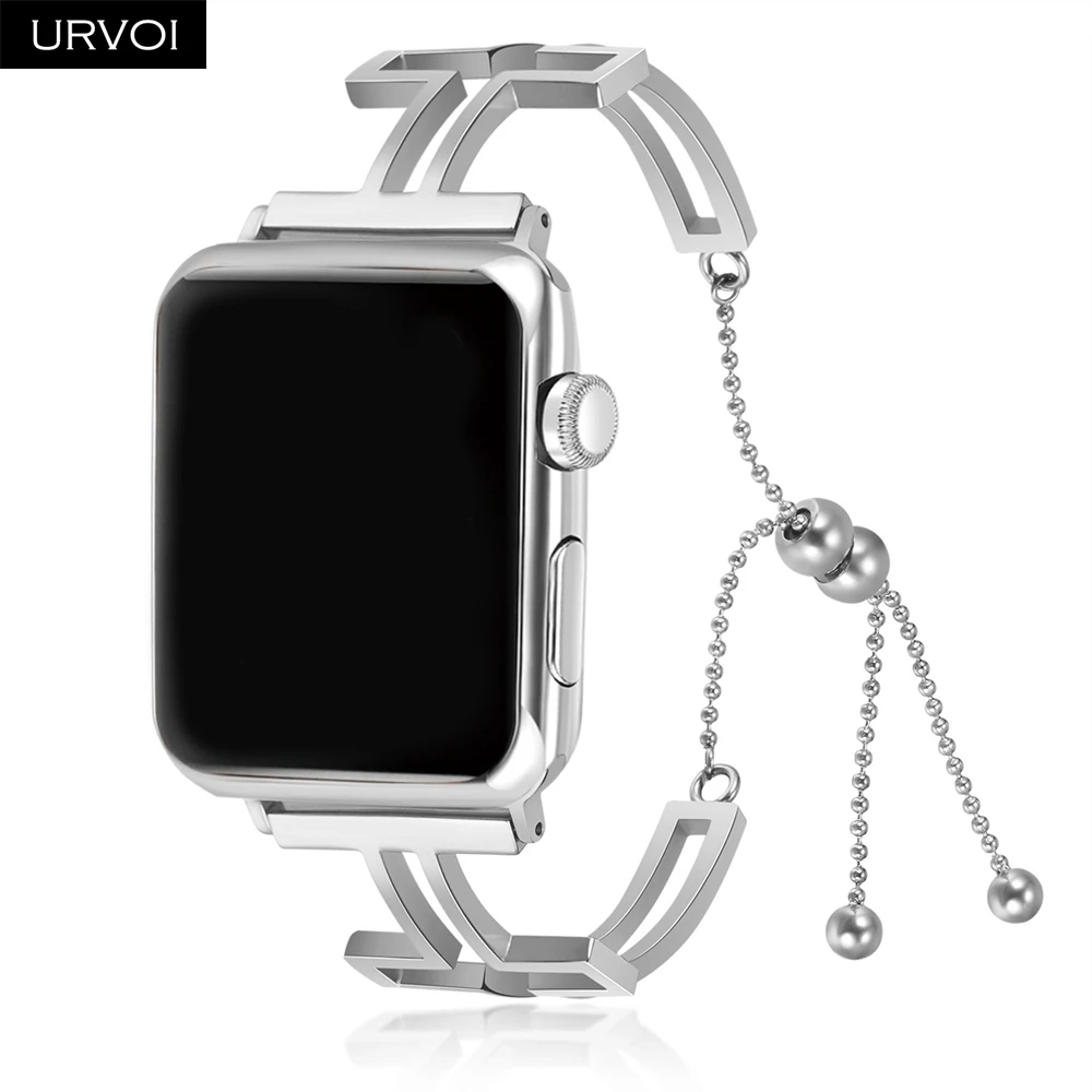 URVOI ремешок для Apple Watch манжета девушка мода запястье браслет из нержавеющей стали