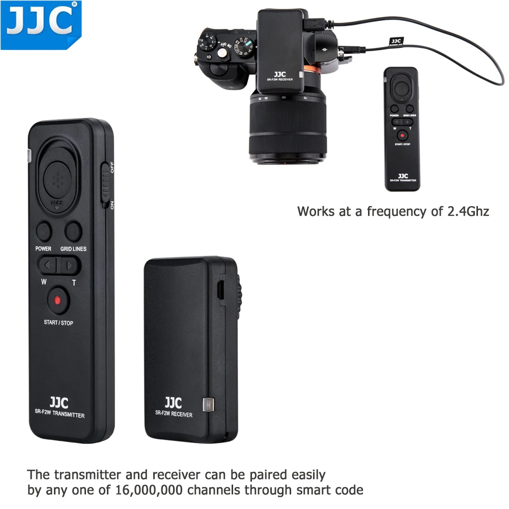 JJC 2.4Ghz Camera Wireless Remote Control for Sony A7R IV A7S A7II A6000 A6300 A6500 RX10II RX100IV