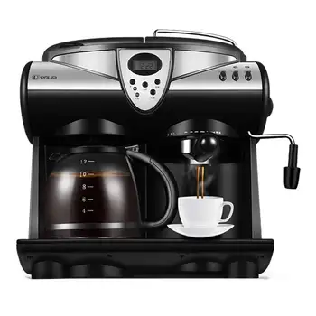 

20Bar Pump Pressure Italian Coffee Maker Cafe American Drip Coffee Maker 2 In 1 Double Cup Horn Expresso Machine