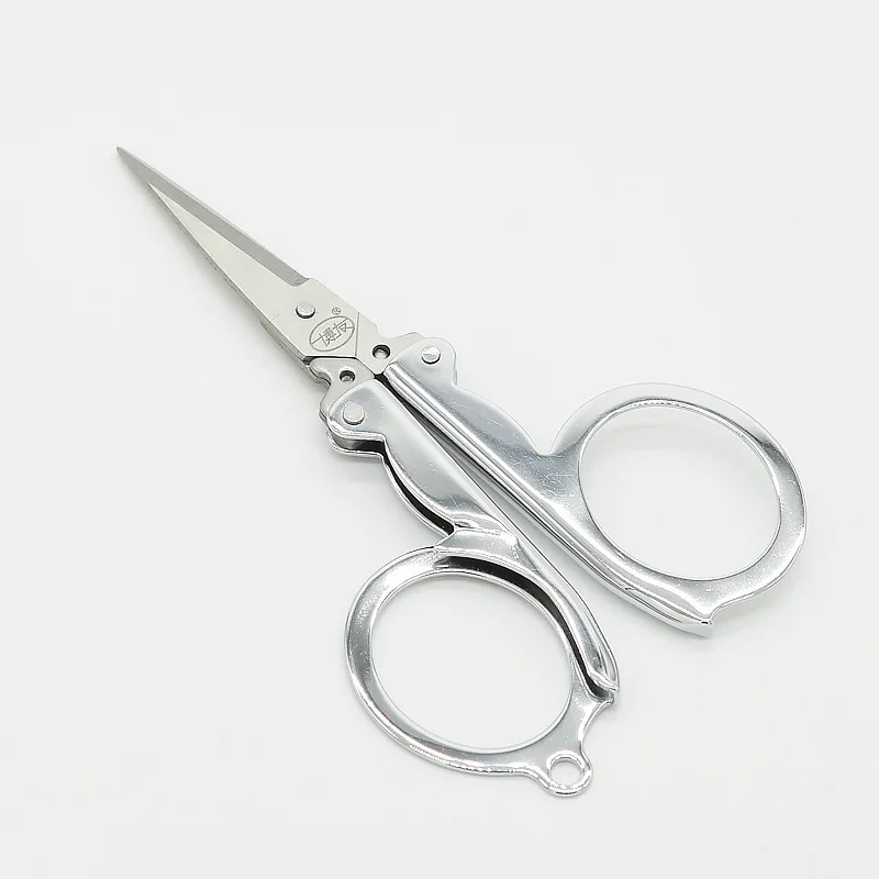 120pcs lot full stainless steel folding scissors Boyou mini pocket