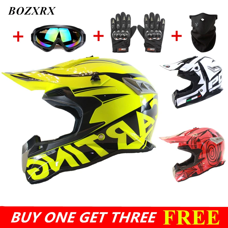 

Buy one get three! New Design Motorcycles Protective Gears Dirt Bike Racing Motocross Helmets Cross Country Motorcycle Helmet