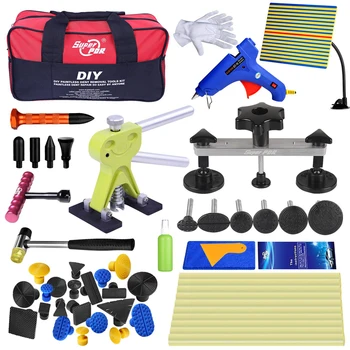 Online PDR Tools Paintless Dent Repair Tool Kit Car Dent Removal Dent Reflector Pulling Bridge Dent Lifter Glue Tabs Hand Tools Set