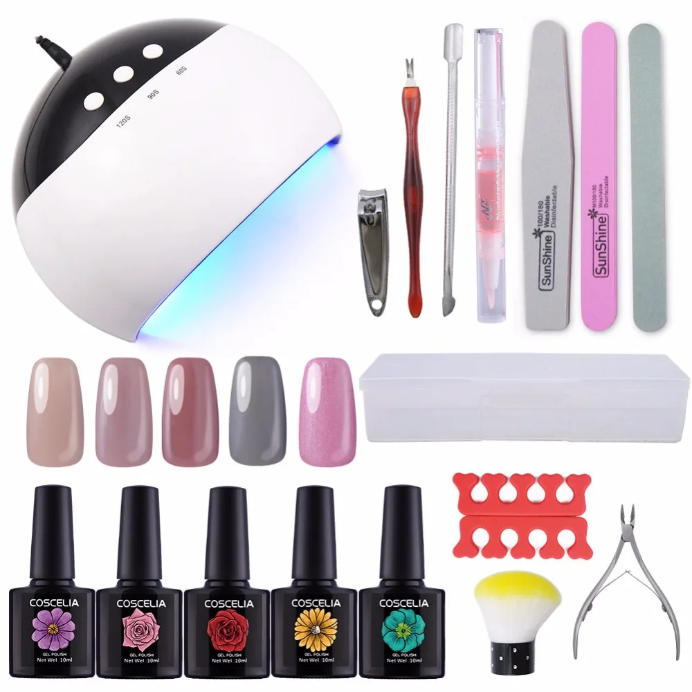 Manicure Tool Nail Extension Set Set For Manicure Gel Nail Polish Nail Art Set 24W Nail Dryer