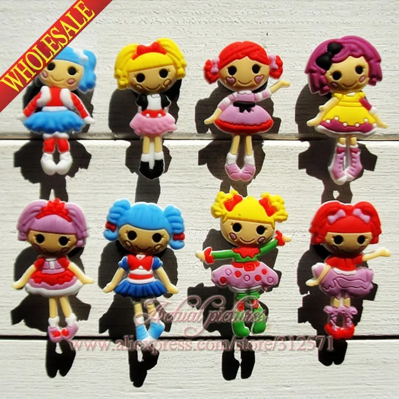 

Free shipping,16Pcs Lalaloopsy shoe accessories/shoe charms For Silicone Wristbands&shoes with holes,shoe buckle,fit for kids