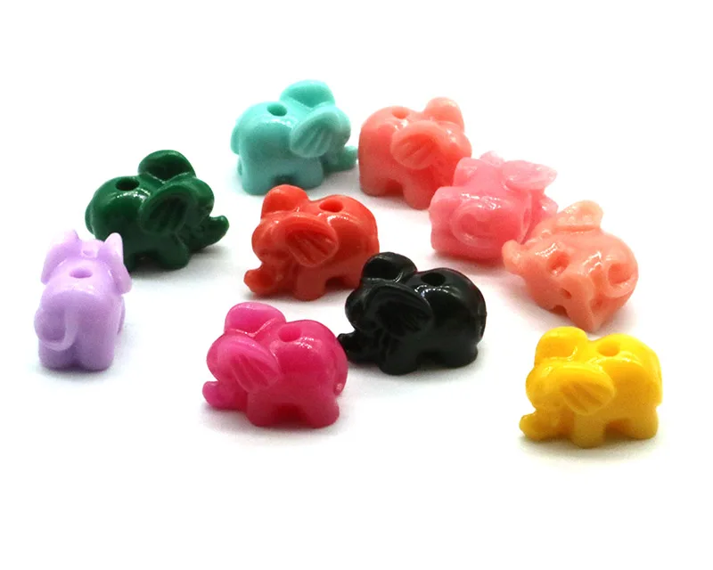 

12*10mm Summer Shell Stone Bracelet Beads Jewelry Making Multicolor Elephant Beads Sea Beach Loose Bead Stone Charm for DIY