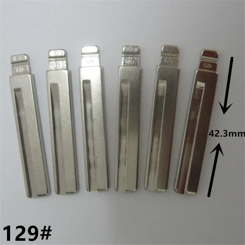 

FLYBETTTER 10Pcs 129# Metal Blank Uncut Flip KD Remote Key Blade For Hyundai For Kia HY20 Right Blade G82