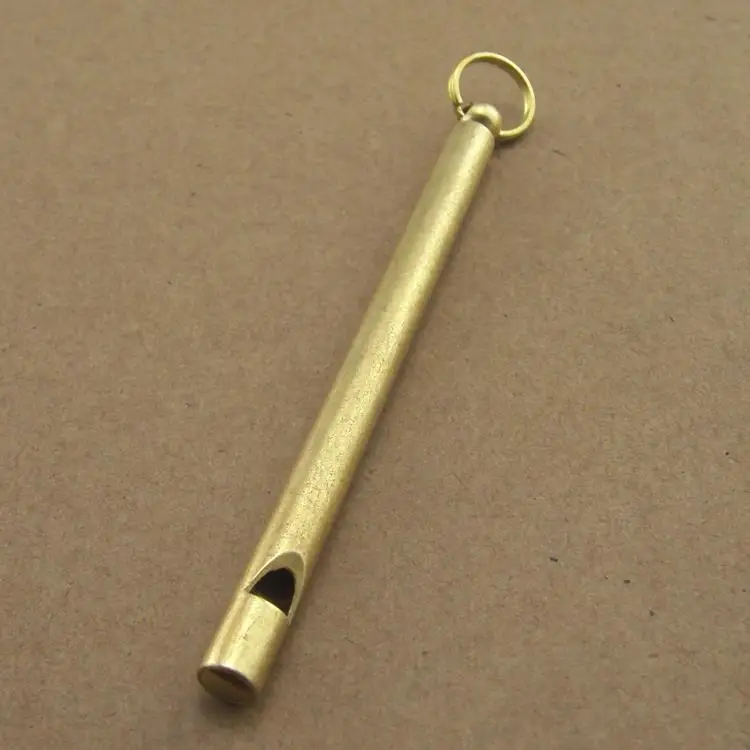 Чистый латунный свисток для выживания на природе спасательный тренировочный детский Ключ Подвески, ожерелья кольцо