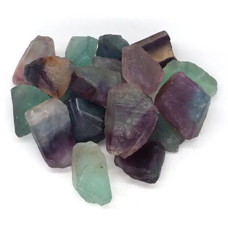 

200g Tumbled Natural Colored Fluorite Crystal Stone Rough Raw Minerals Specimen