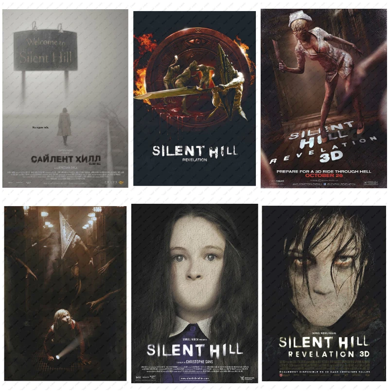 

Silent Hill Horrible movie Poster/wall sticker/ White kraft poster Decorative paintings Retro Poster