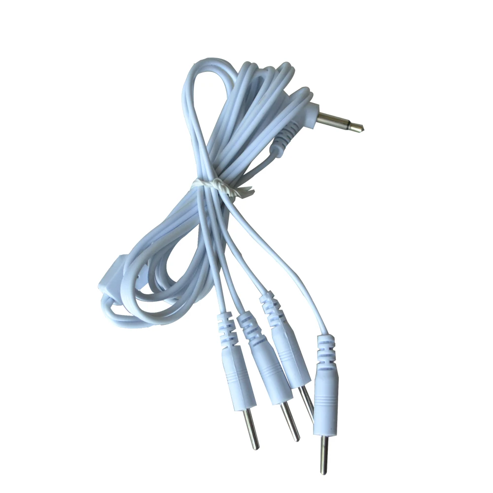 

50 Pcs Pin 3.5mm 4 in 1 Head Electrode Cable Line Connector Wire For TENS 7000 & TENS/EMS Electronic Therapy Machines