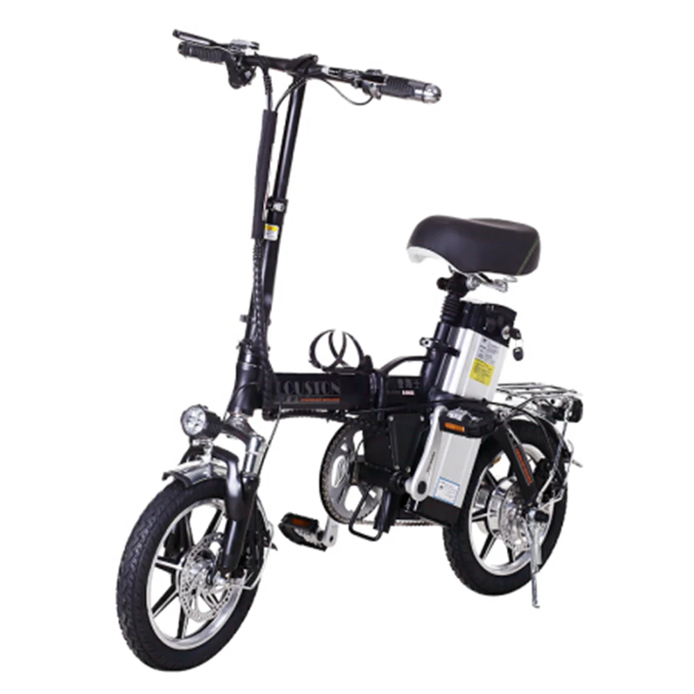 Best Inch Power Bicycle Foldable Generation Driving A Storage Battery Car Cool Black Aluminum Frame 48v12a Renewal 60-70 Kilometre 3