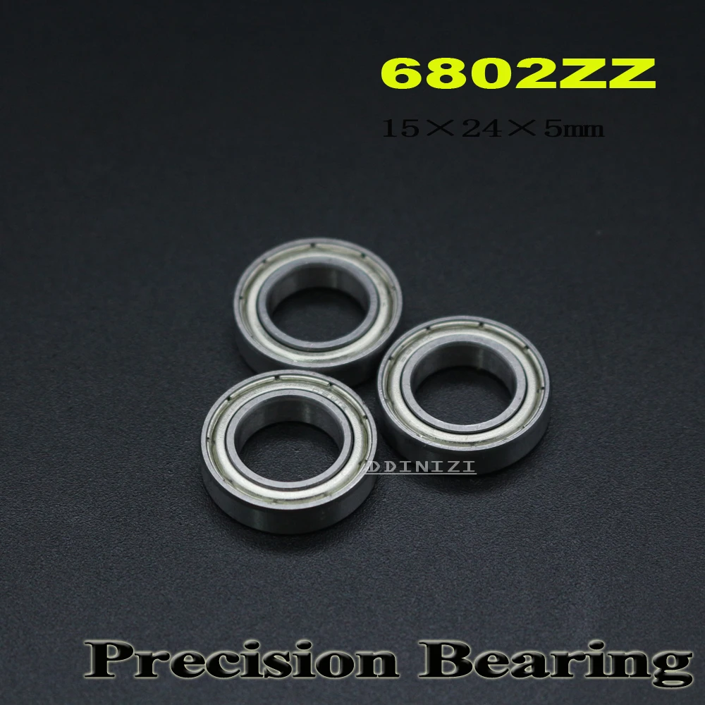 6802ZZ подшипник 15*24*5 мм ABEC-1 метрических облегающие тонкие 61802Z 6802 Z zz, шариковые подшипники 6802Z(10 шт