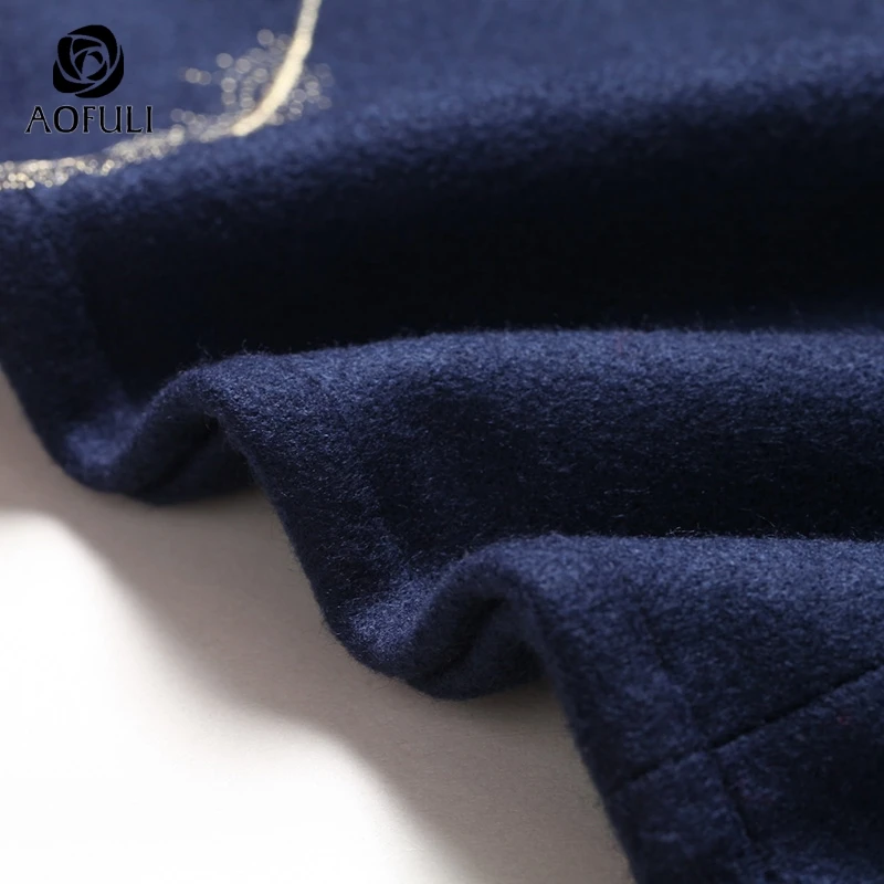 Женская юбка с вышивкой большие размеры S/XL осенне зимняя короткая