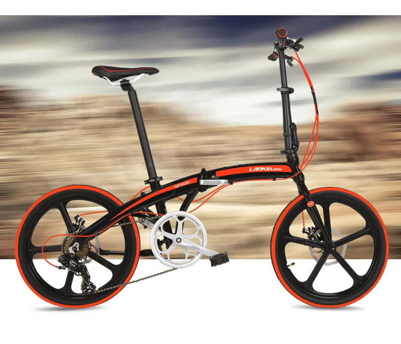 Sale 7 Speeds Road Bike, 20 Inches Folding Bike, City Bike, Aluminum Alloy Frame, BMX, Double Disc Brakes 39