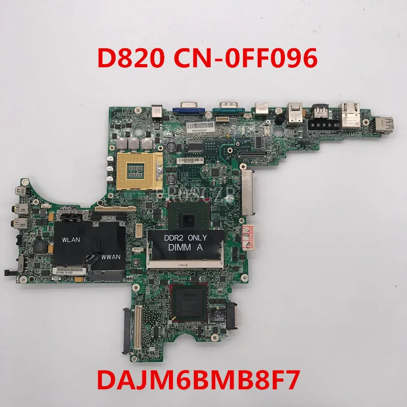 Для D820 Материнская плата ноутбука CN-0FF096 0FF096 FF096 DAJM6BMB8F7 945GM работает хорошо