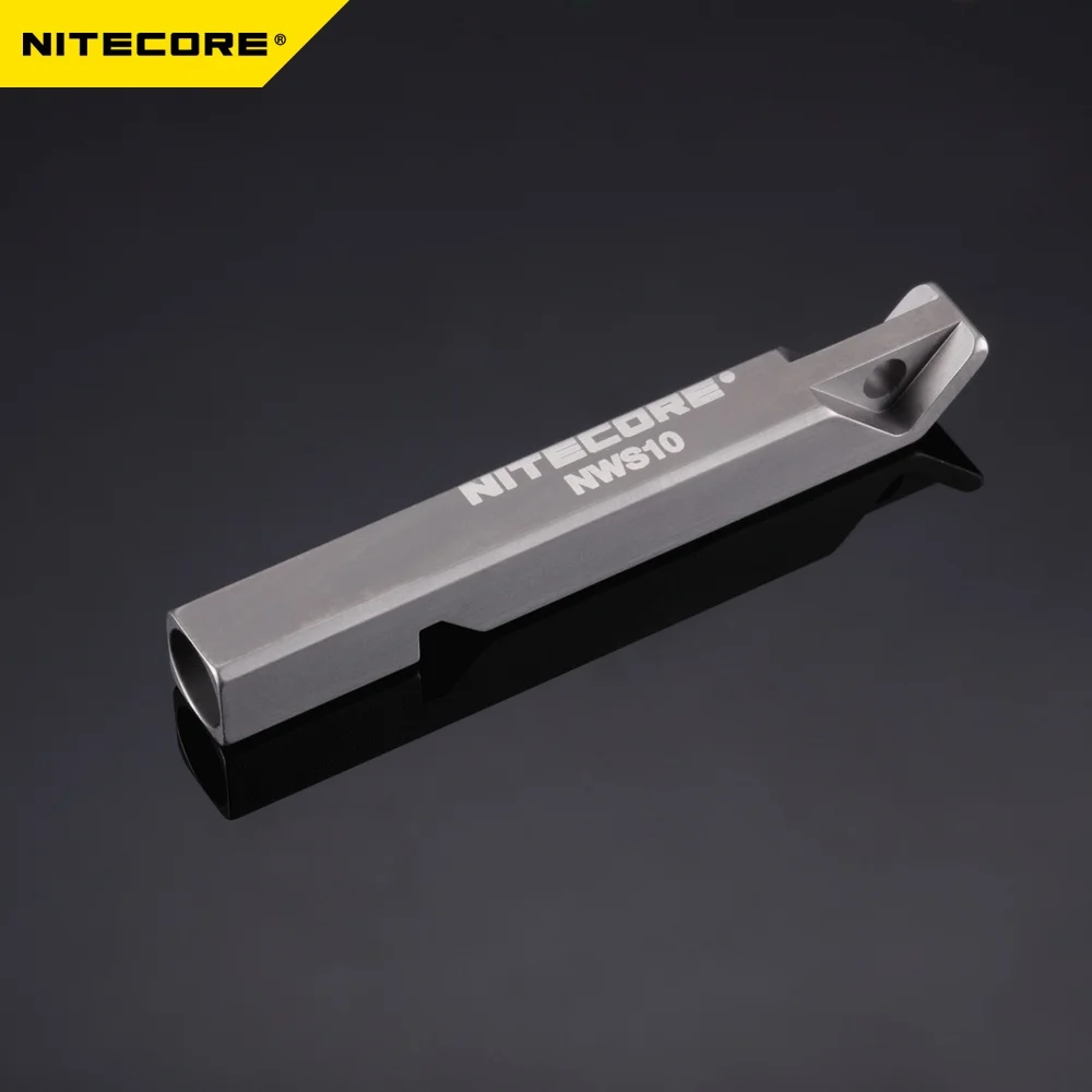 NITECORE 120 дБ Открытый аварийный спасательный свисток NWS10 титановый сплав наружные портативные аксессуары для освещения