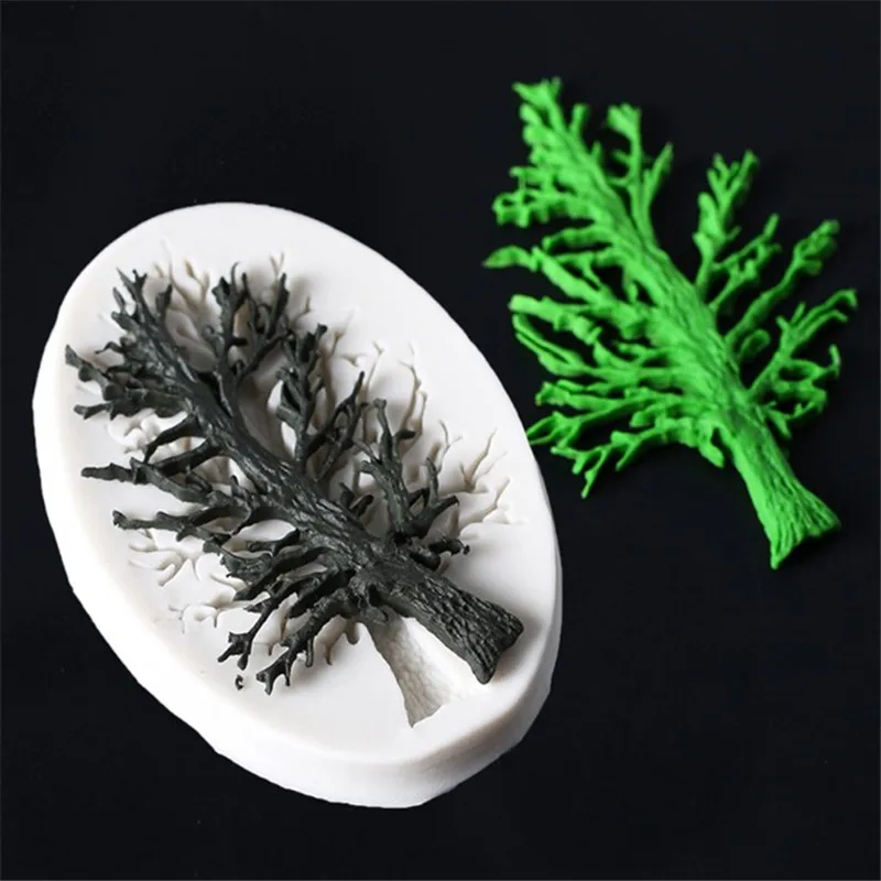 

TTLIFE Christmas tree shape 3D Craft Relief Chocolate confectionery Silicone Mold Fondant Sugarcraft Cake Kitchen Deco DIY Tool