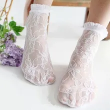 Лидер продаж, 1 пара, сексуальные цветочные кружевные короткие носки с рюшами и оборками, женские носки с вышивкой, 19ING