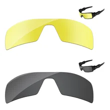 Черный и кристалл желтый 2 шт. Замена оптические стёкла для масла Rig Солнцезащитные очки женщин рамки UVA и UVB защиты