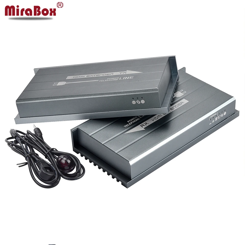 

MiraBox 300m HDMI Extender IR Over Power Line Cable Support 1080P HDMI Over Telephone Line Extender IR 200m For Home Theater