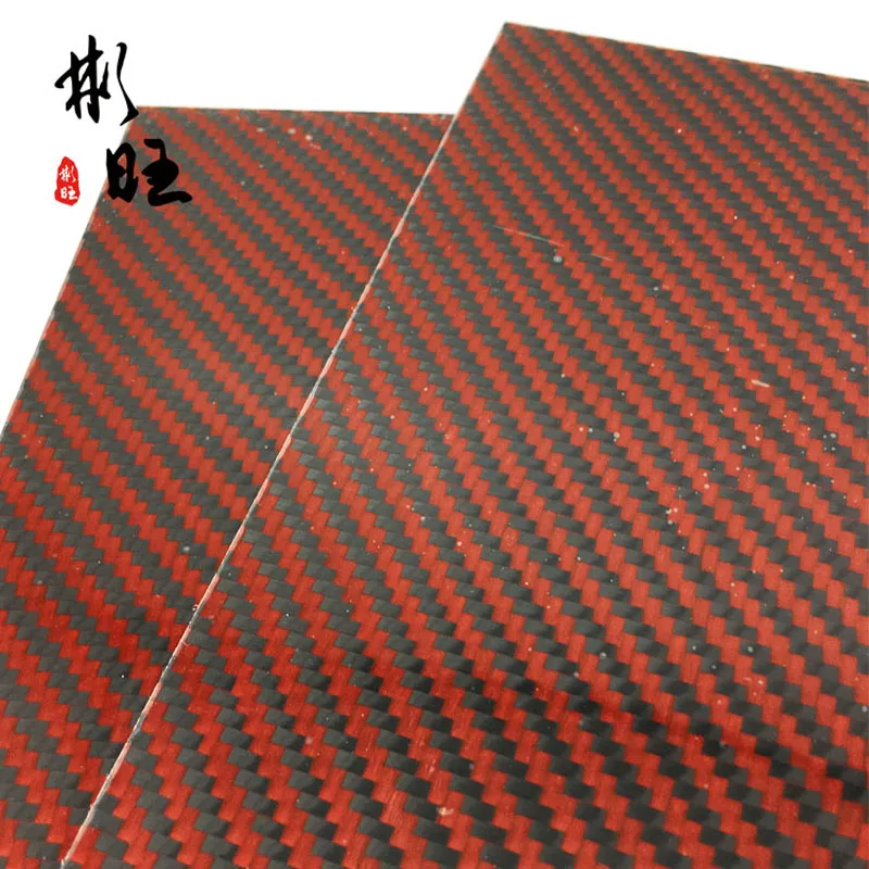 

3k carbon fiber Plate Panel Sheets High Composite Hardness Material,3k black carbon fiber + orange kevlar, twill.