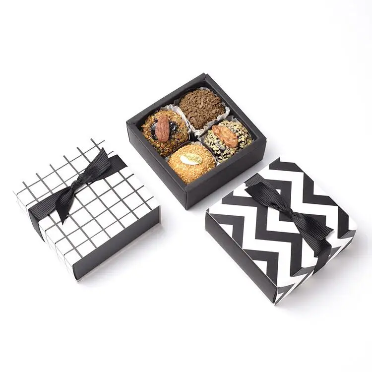 

Emerra 25pcs Nordic inswind chocolate box black and white folding box