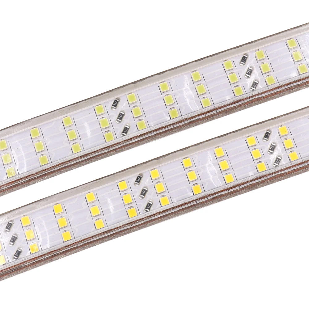 XUNATA 276Led s/m SMD 2835 Светодиодная лента 220 В 50 см режущаяся трехрядная