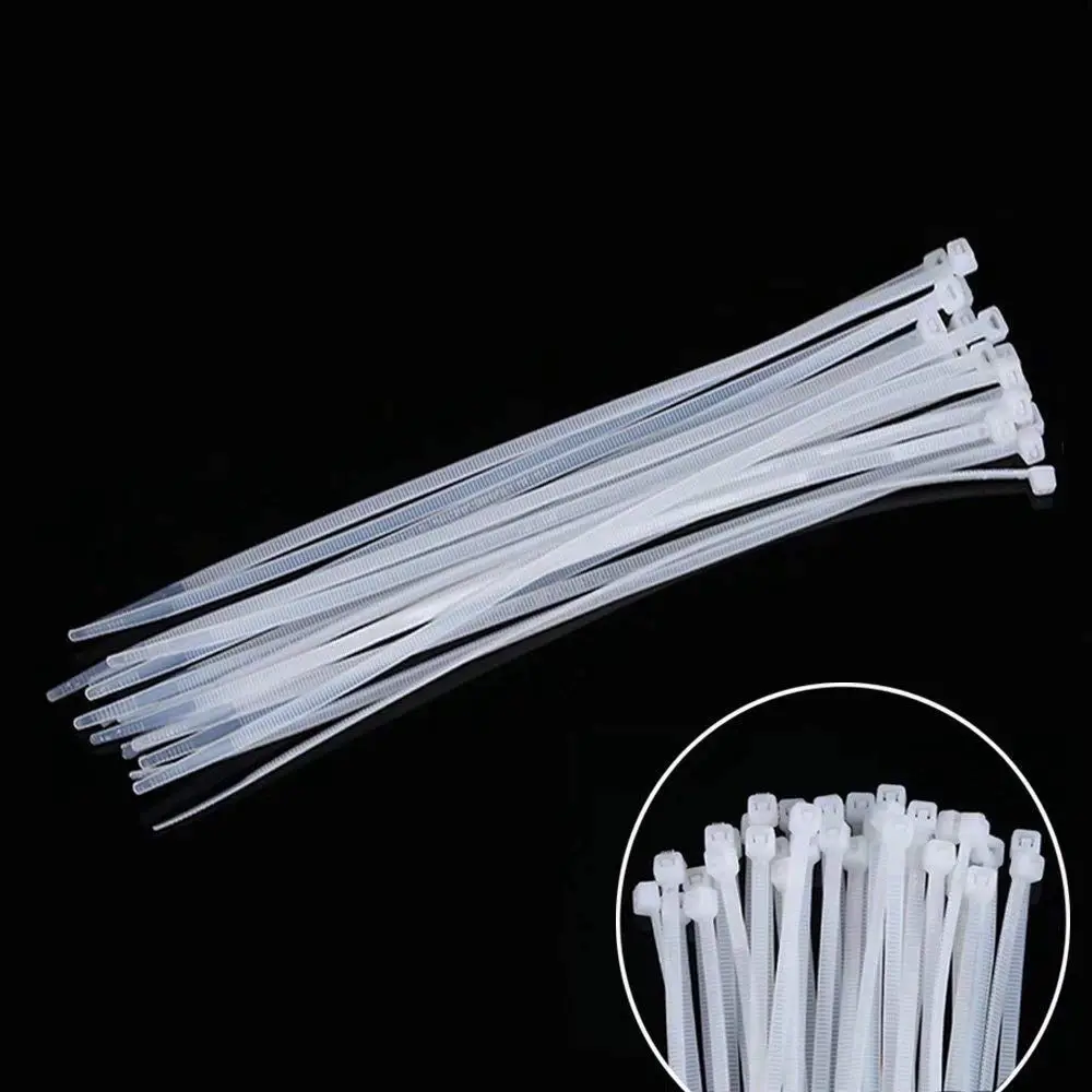 

200pcs Self-locking teeth nylon cable tie white/red/green 100 120 150 200 MM Multi-purpose reusable straps Zip Trim Wrap Cable