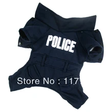 Retail Cute Dakr Blue Police font b Dog b font pet font b dogs b font