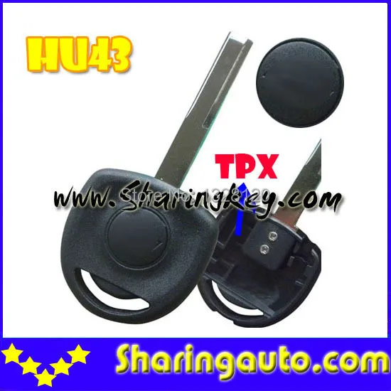 

Free shipping Transponder Key Blank HU43 For TPX Chip For Chevrolet 10pcs/lot