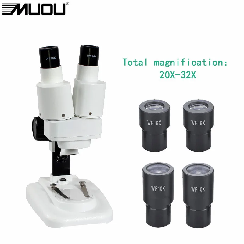 20-32X USB Binocular Stereo Microscope LED Light PCB Solder Mineral Specimen Watch Students Kids Science Education Phone Repair |