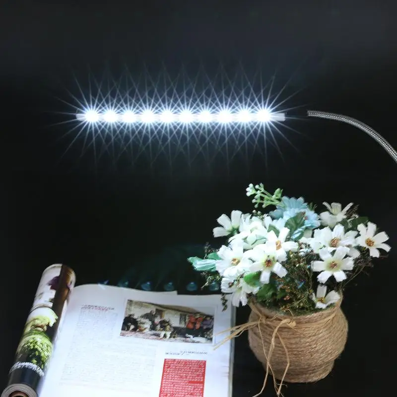 10 светодиодный гибкий usb зарядный свет для ноутбука с регулируемым углом чтения мини-лампа ультра яркая компьютерная настольная лампа