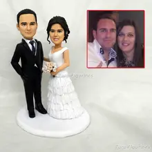 Ooak ручная работа Полимерная глина minature кукла персонализированные Заказные путешествия памятник свадебный торт украшения торта Декор вечерние блага