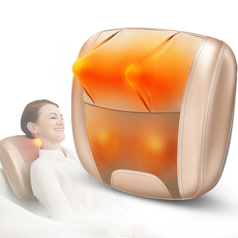 

2019 upgrade massage cushion multifunctional cervical vertebra massager neck waist back cushion home electric massage pillow