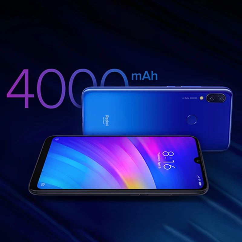 Дешево Мобильный телефон Xiaomi Redmi 7 с глобальной версией, 3 ГБ, 32 ГБ, Восьмиядерный процессор Snapdragon 632, 12 МП, AI, двойная камера, 6,26 дюйма, HD экран, 4000 мАч, CE...
