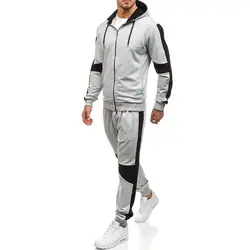Спортивный костюм для Для мужчин Комплект из 2 предметов Новая модная куртка спортивная Для мужчин спортивный костюм Толстовка