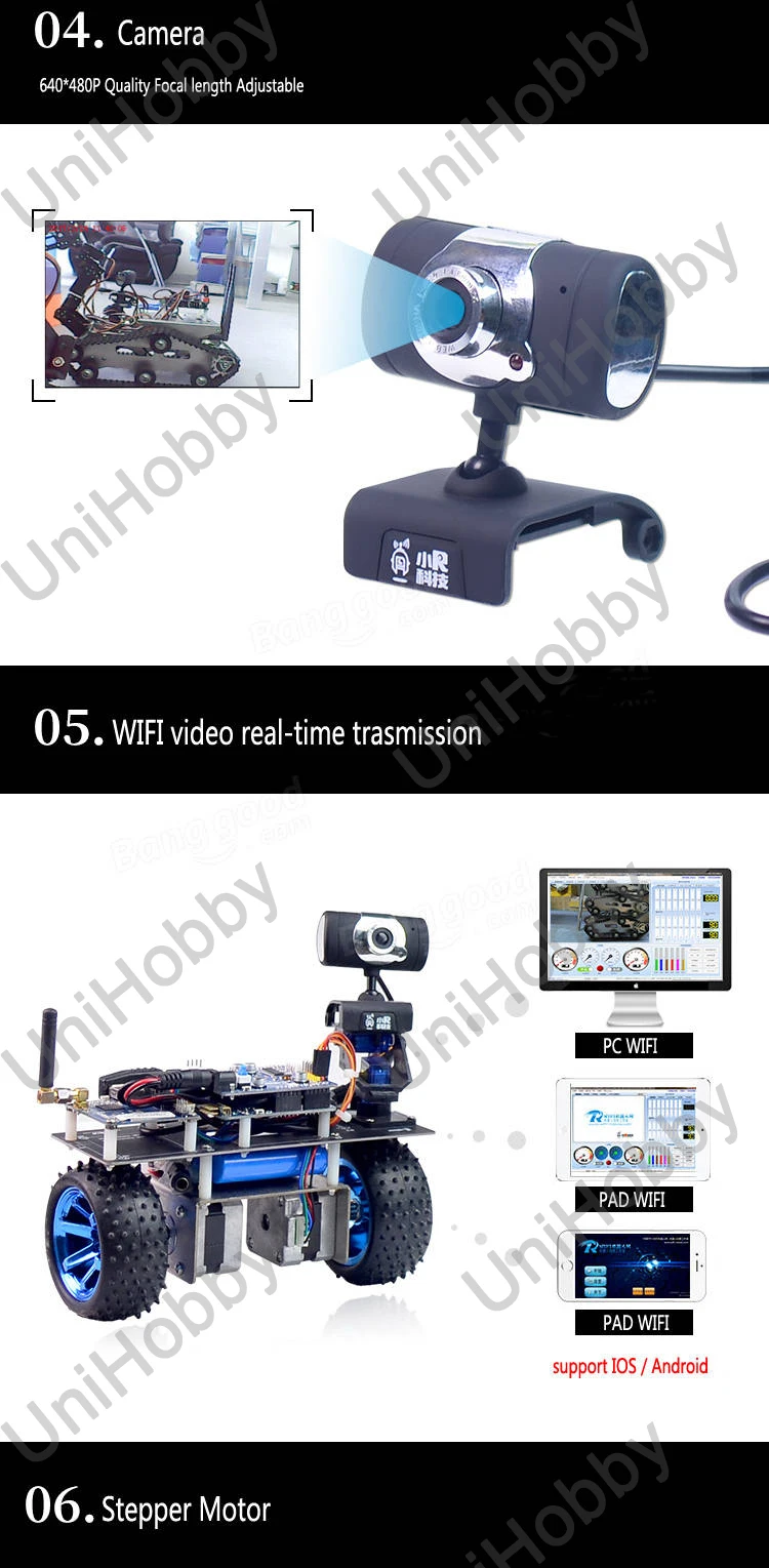 Wifi Robot STM32 Self-Balancing Smart Roly Robot Car Wifi Video Module APP Control Finished Version (6)