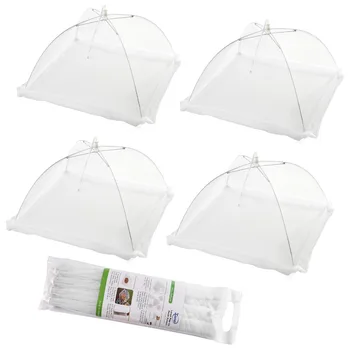 

4Packs Large Pop-Up Mesh Screen Food Cover Tents - Keep Out Flies, Bugs, Mosquitos - Reusable