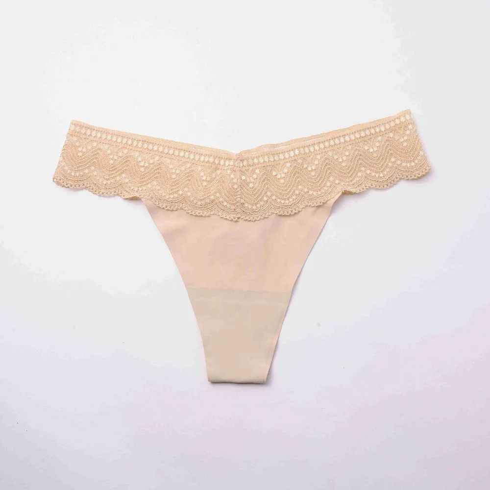 Sexy Lace Seamless Briefs Invisible women thongs and g strings Breathable Panties Thong For Women Ice Silk Briefs Erotic Women (13)