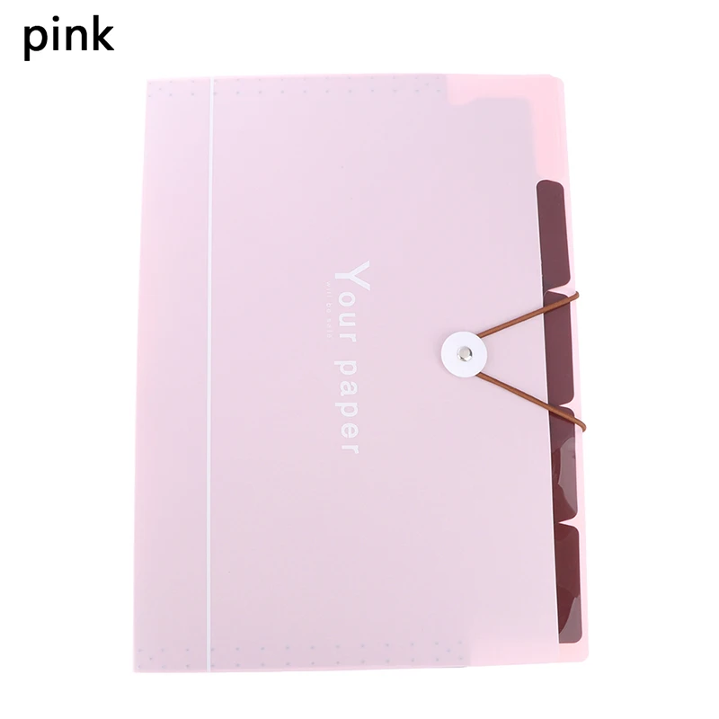 Pink 5 Сетка Сумка для документов папка для файлов широкий кошелек Портативная сумка A4 бумага для органайзера держатель офисные школьные принадлежности - Цвет: Pink