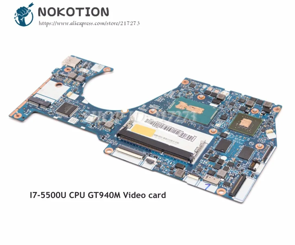 NOKOTION для Lenovo Yoga 3 14 материнская плата ноутбука BTUU1 NM A381 основная I7 5500 CPU DDR3L 940M 2GB