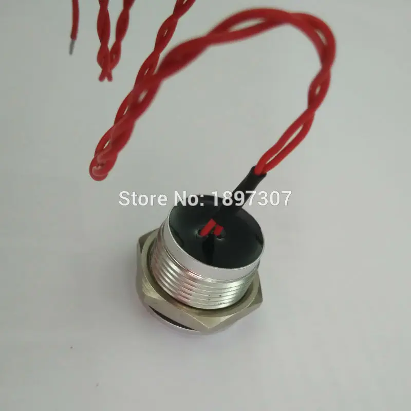 16 мм 200mA 24VDC IP68 wareproof анодированный алюминий мгновенный нормально открытый пьезо